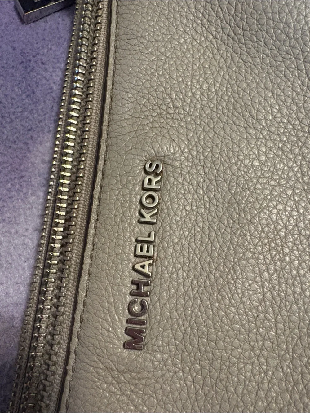 Michael Kors Pebbled Leather Crossbody Bag in Gray